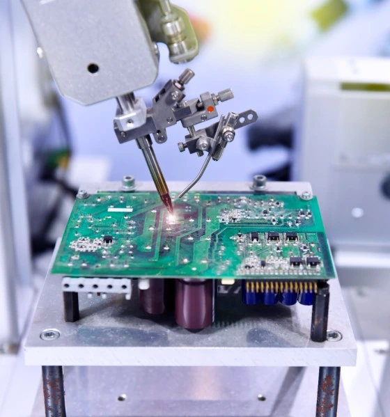 Automated work on an electronic circuit board
